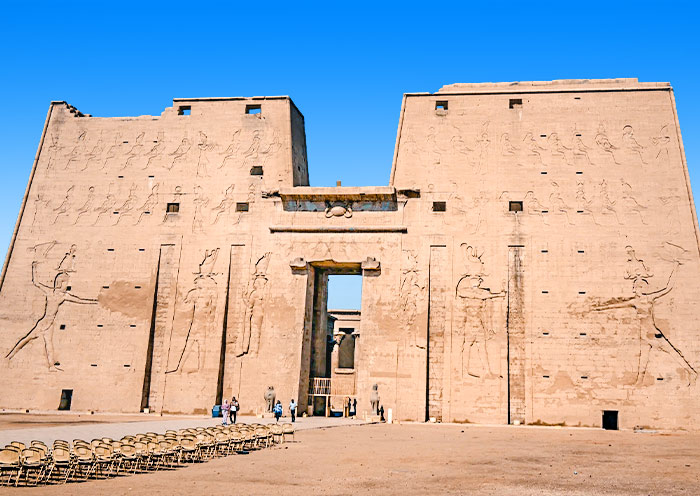 Temple of Horus at Edfu, Nile River Cruise, Egypt Temple of Horus at Edfu, Nile River Cruise, Egypt