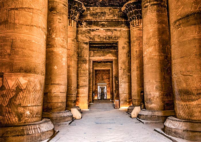 Temple of Horus at Edfu, Nile River Cruise, Egypt Temple of Horus at Edfu, Nile River Cruise, Egypt
