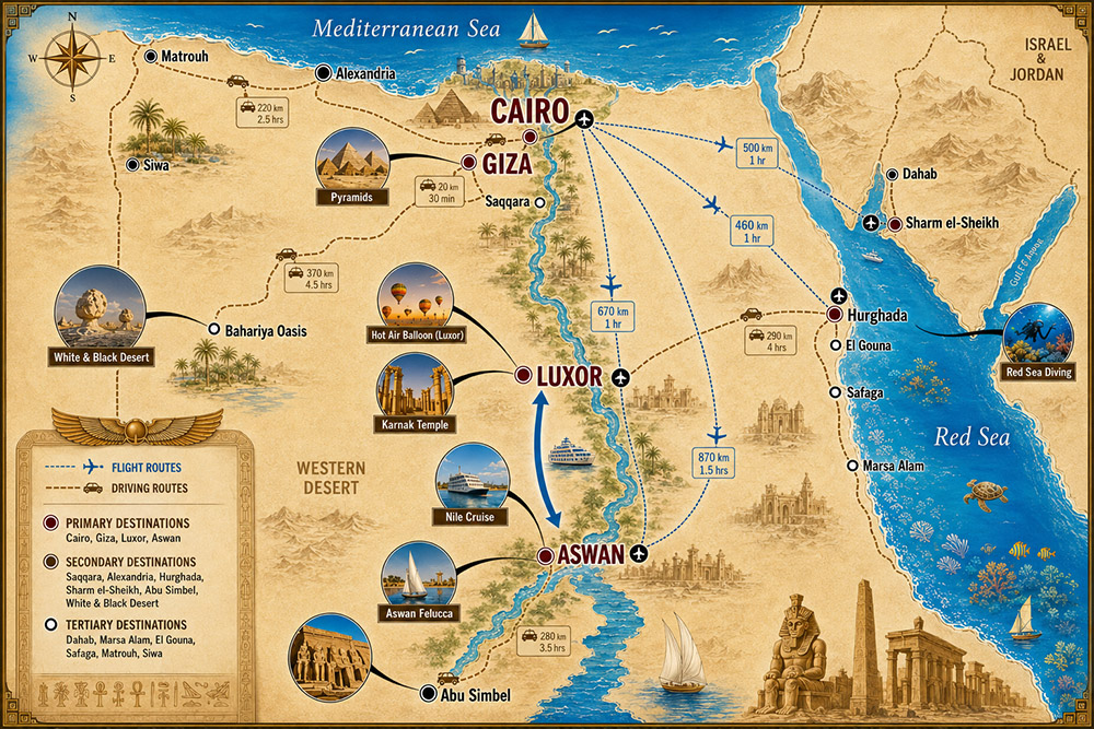 Egypt Travel Map