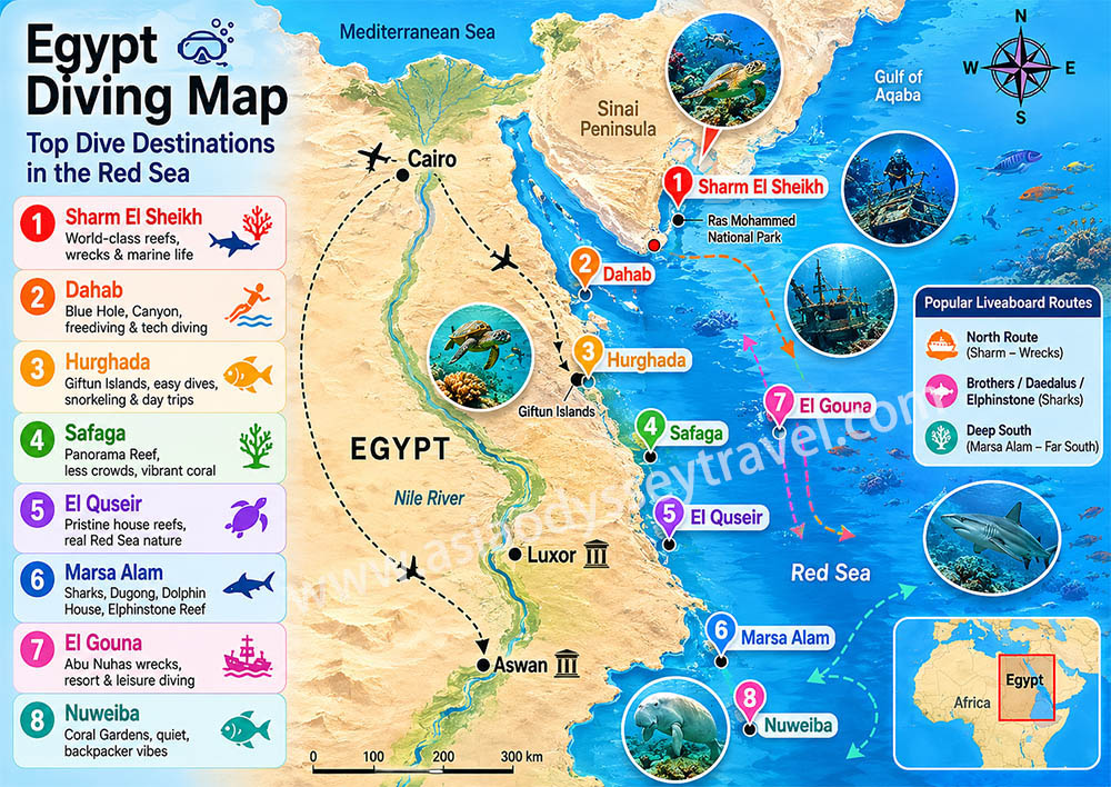 Red Sea Diving Map
