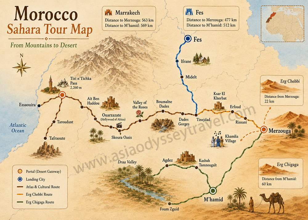 Sahara Desert Map