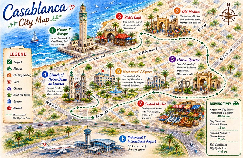 Casablanca City Map