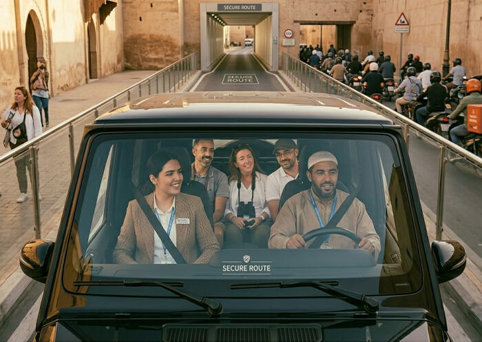 Safe and Secure Vehicle Routes in Marrakech Medina