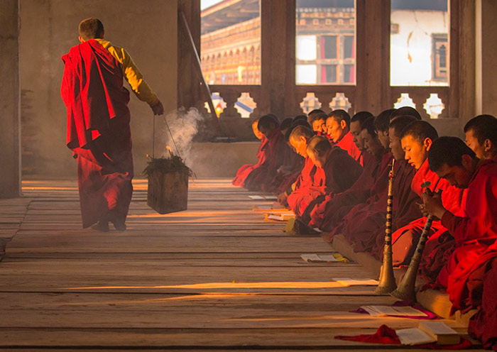 Gangtey Monks, Bhutan Gangtey Monks, Bhutan