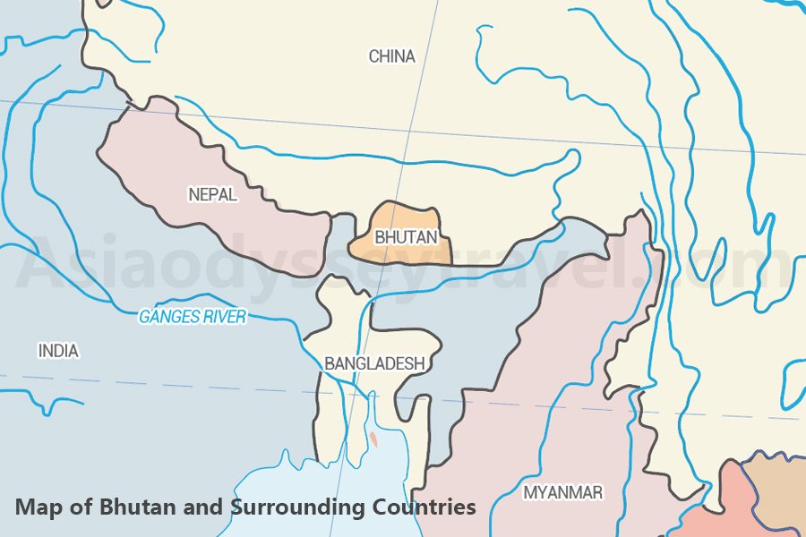 Bhutan Country Map: Where is Bhutan on a Map?