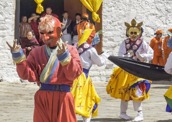Clown & Cham Mask Dance, Paro Tshechu Festival