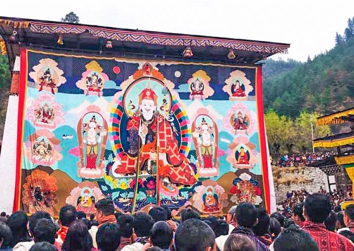 Giant Thangka Display, Paro Tshechu