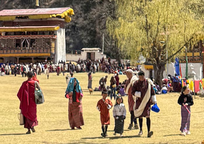 Meet locals at Paro Tshechu Festival, Bhutan