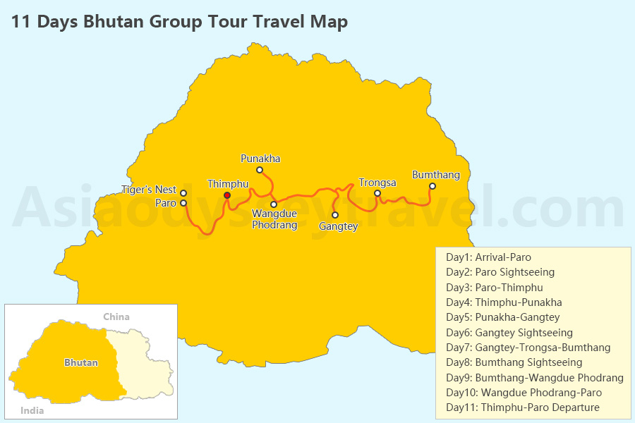 Bhutan Map