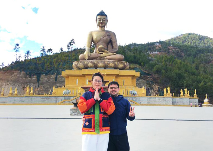 Happiness is visiting Buddha Point, Bhutan