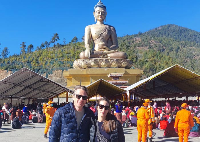 Happiness is visiting Buddha Point, Bhutan