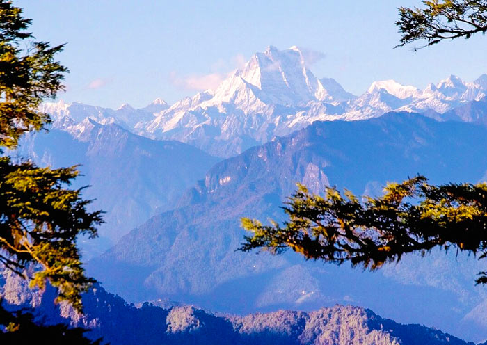A view of Ganghar Puensum from Dochula Pas A view of Ganghar Puensum from Dochula Pass
