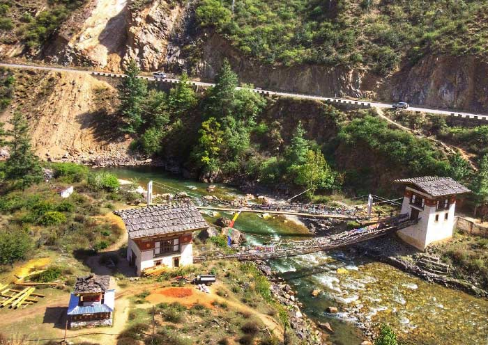 Paro Tachog Lhakhang Iron Bridge