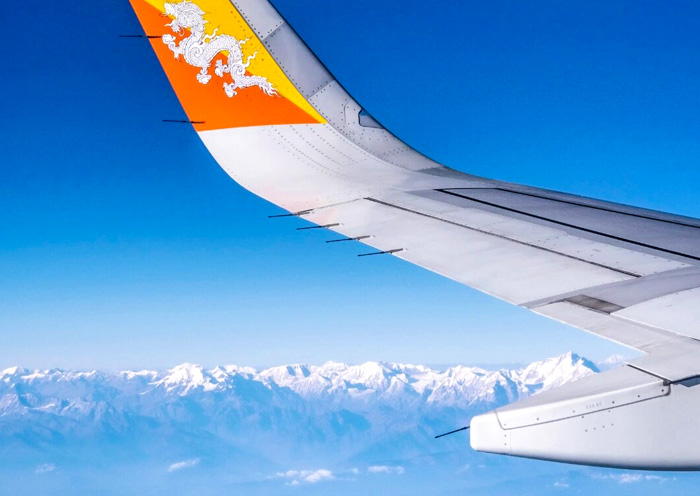 View the Himalayas on Flight to Bhutan
