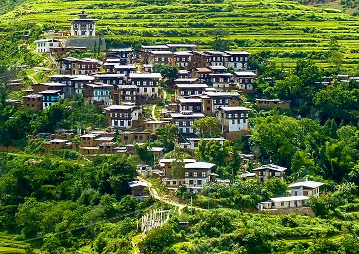 Rinchengang Village in Wangdue Phodrang