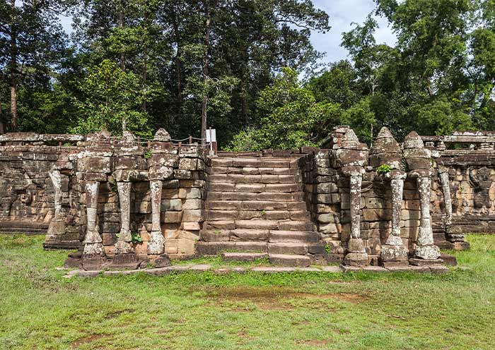 The Terrace of the Elephants at Angkor Thom Complex