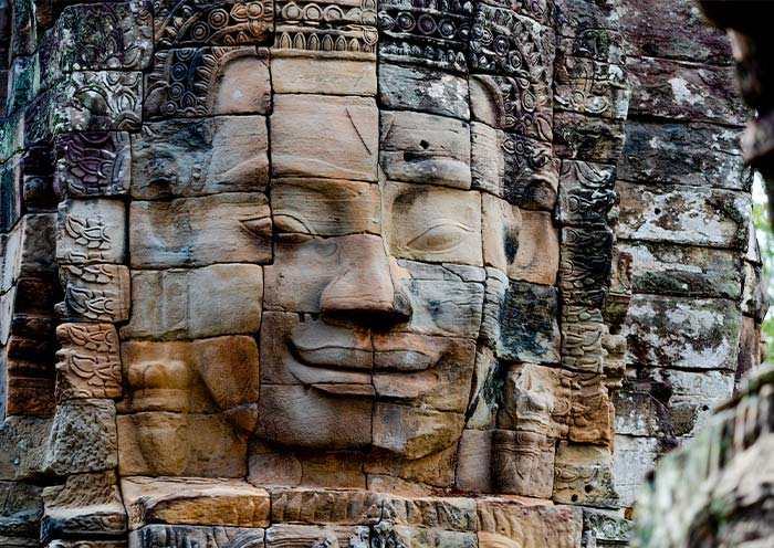 Faces of Stone at Bayon Temple: