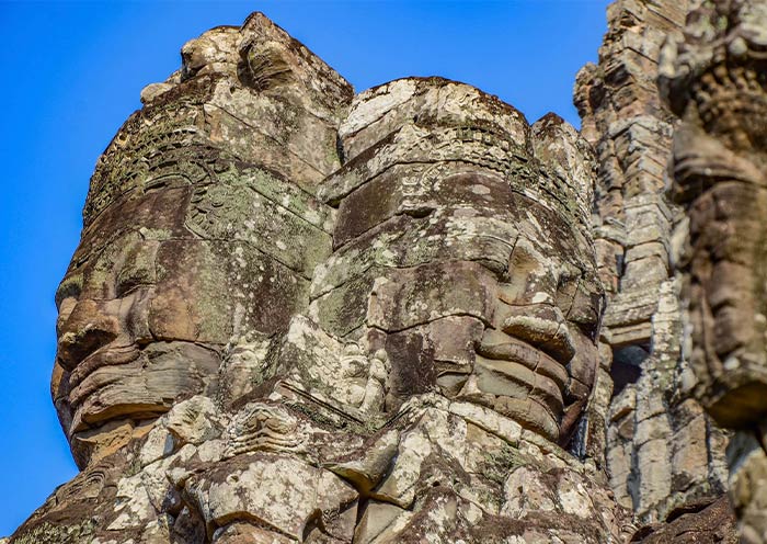 Mysterious Smiling Stones at Bayon Temple