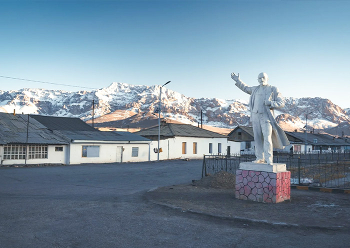 Murghab Town alongside the Pamir Highway