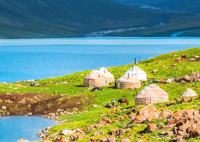 Camp at Song-Kul Lake