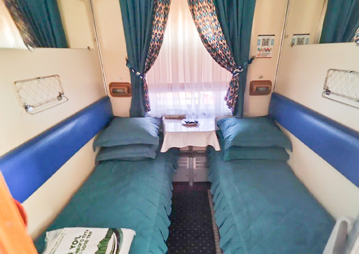 Uzbekistan Overnight Train SV Cabin