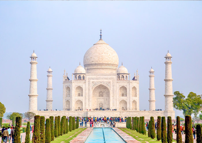 The charming Taj Mahal in Agra, India The charming Taj Mahal in Agra, India
