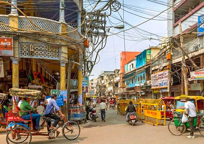 Chandni Chowk is a bustling and chaotic street