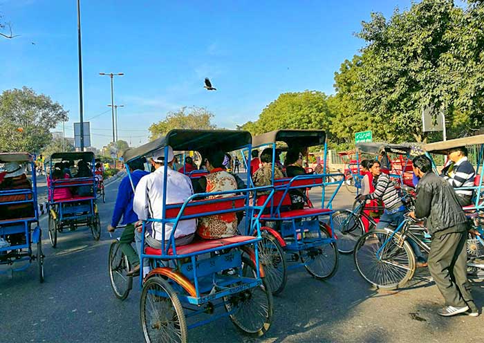 Take a rickshaw to explore Chandni Chowk