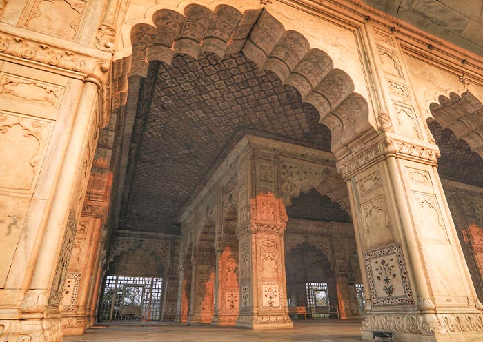 The Red Fort showcasing the architectural brilliance of the Mughal era
