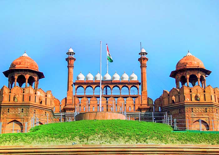 An iconic historical monument located in Old Delhi