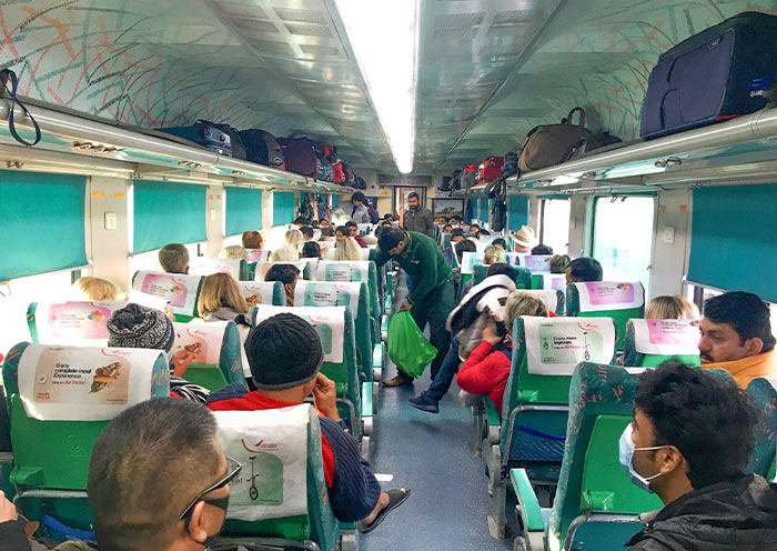 Traveling by train in India is an experience in itself.