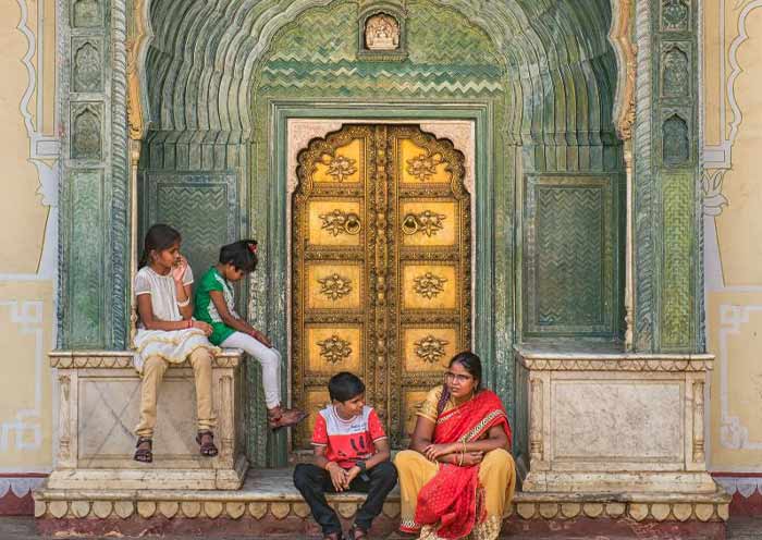 The Green Gate at the City Palace of Jaipur The Green Gate at the City Palace of Jaipur