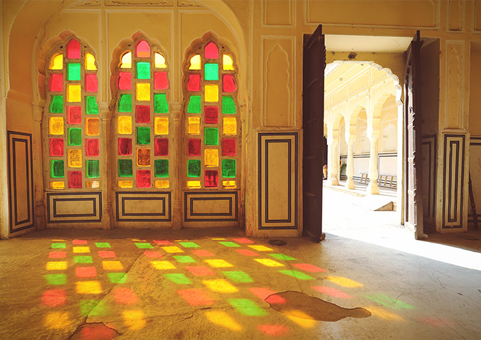 Hawa Mahal Colorful Windows Jaipur