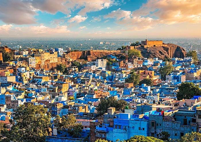 Jodhpur, known as the "Blue City" Jodhpur, known as the