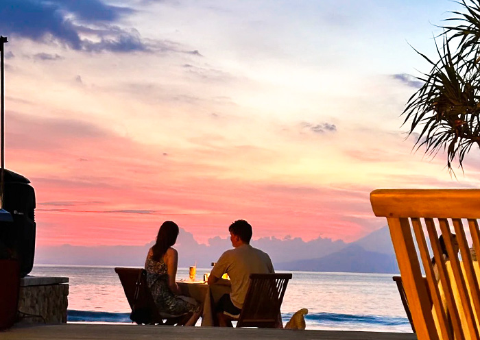 At Lombok Seaside During Honeymoon