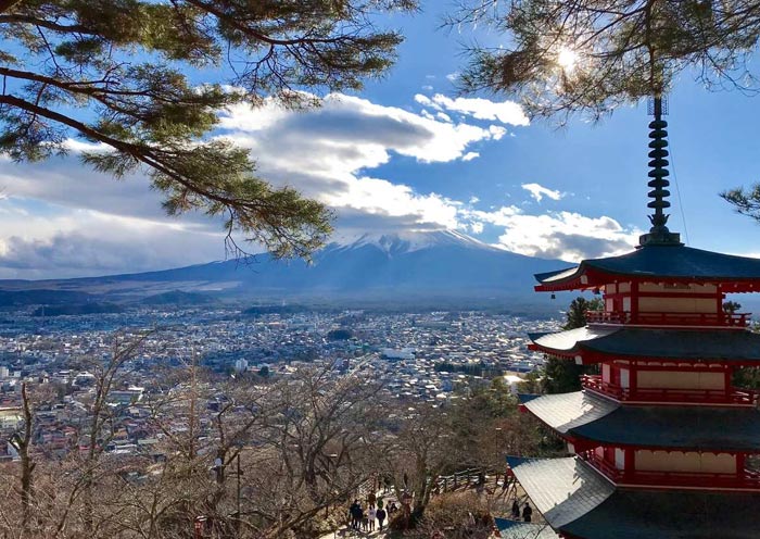 View Mount Fuji in Arakurayama Sengen Park View Mount Fuji in Arakurayama Sengen Park