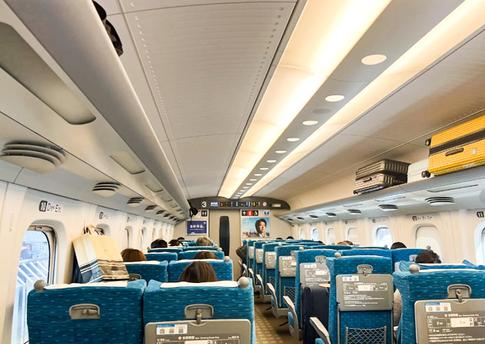 Comfortable Seating on Shinkansen Bullet Trains