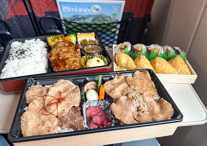 Food on Shinkansen Train