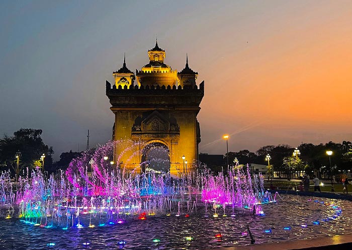 Patuxai Monument Sunset, Vientiane