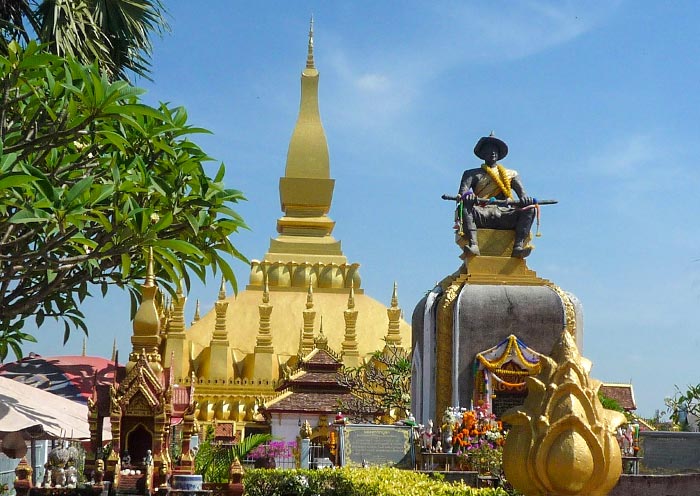  Golden Stupa & The King, Vientiane