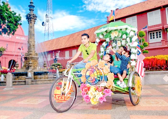 Colorful Trishaw Ride in Malacca