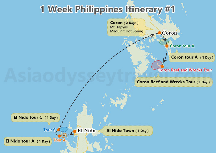 Philippines Itinerary Map