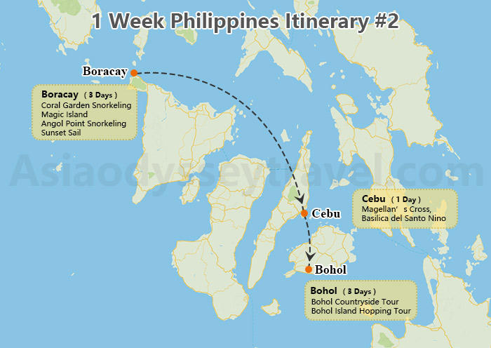 Philippines Itinerary Map