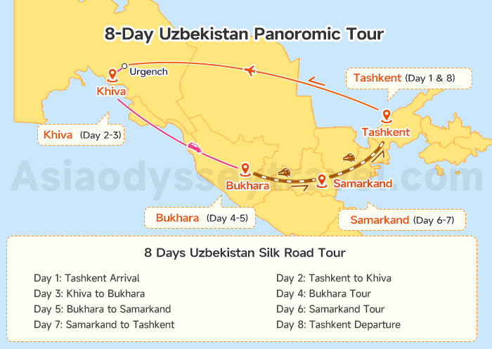 Samarkand Uzbekistan Map