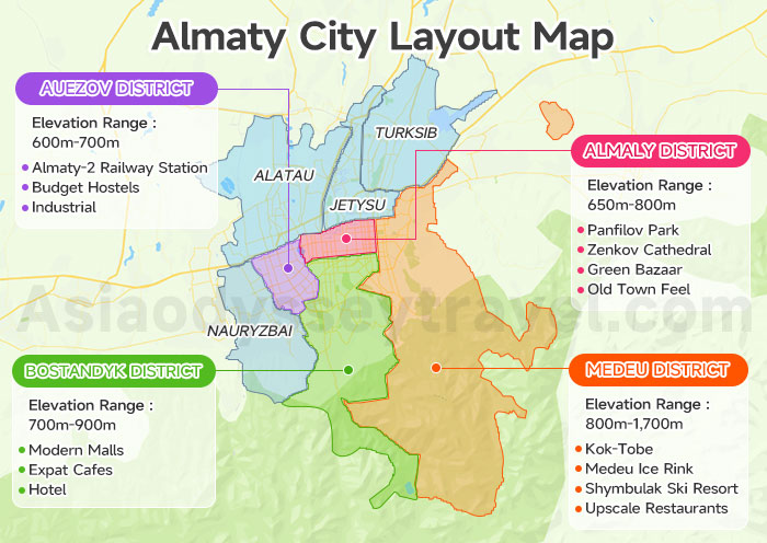Almaty on Map