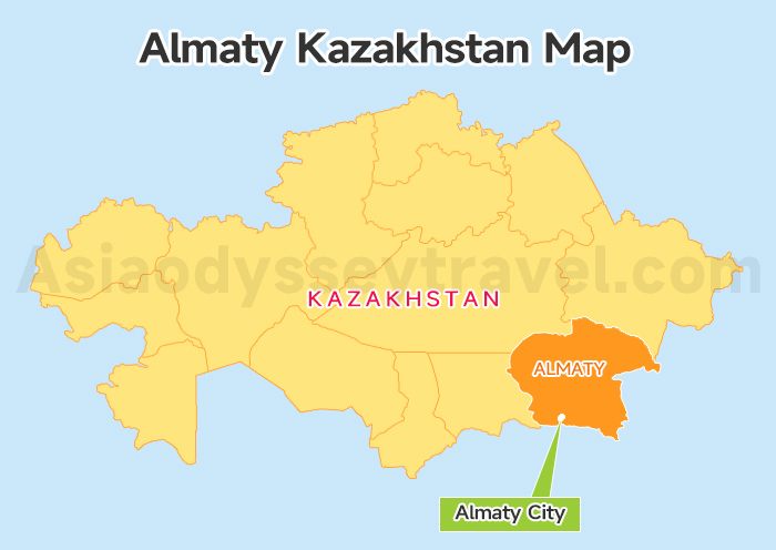 Almaty Kazakhstan Map