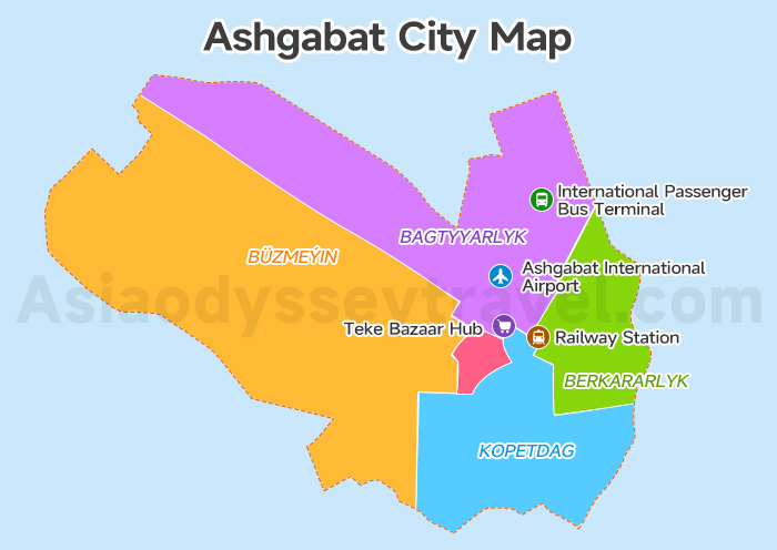  Ashgabat City Map 