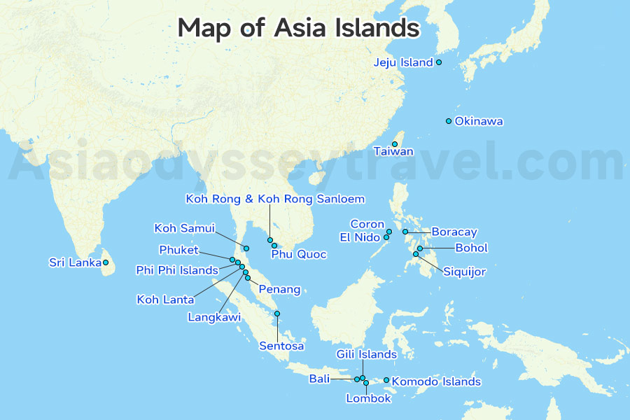 Asia Islands Map
