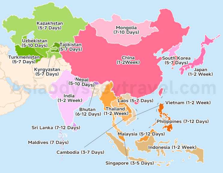 Southeast Asia Cities Map