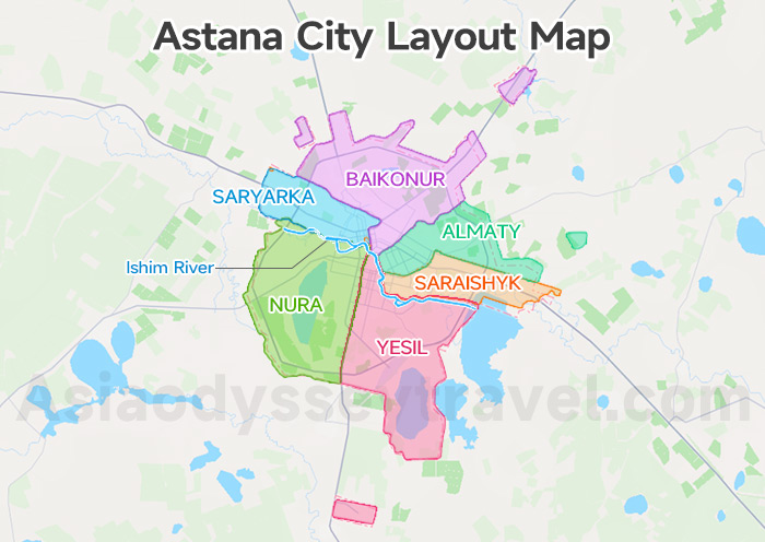 Astana Map 2026: Tourist Map of Astana City, Metro & Attractions